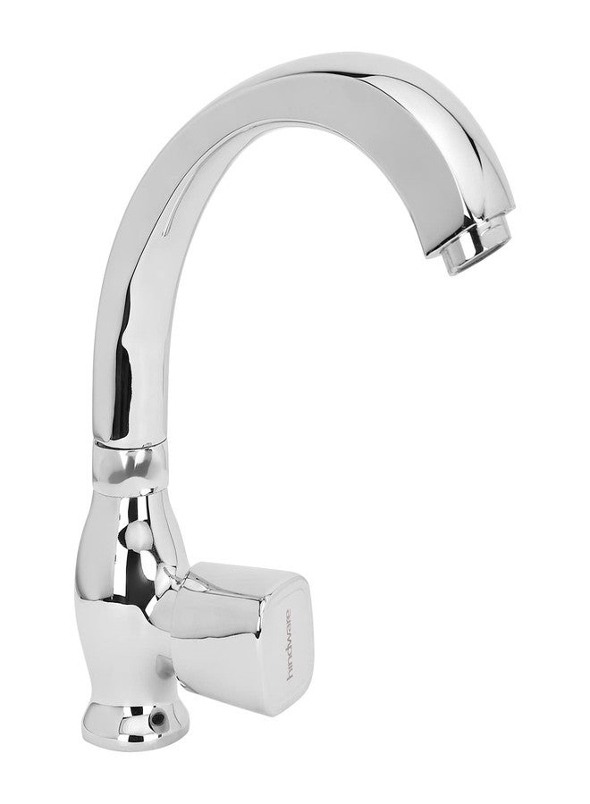Hindware F740034CP Dove Sink Tap for Kitchen with Swivel (Deck Mounted), Brass with Chrome Finish - Image 2